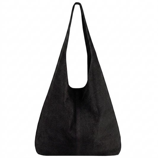 Sac cabas hobo cuir suédé Lulu ~ Noir