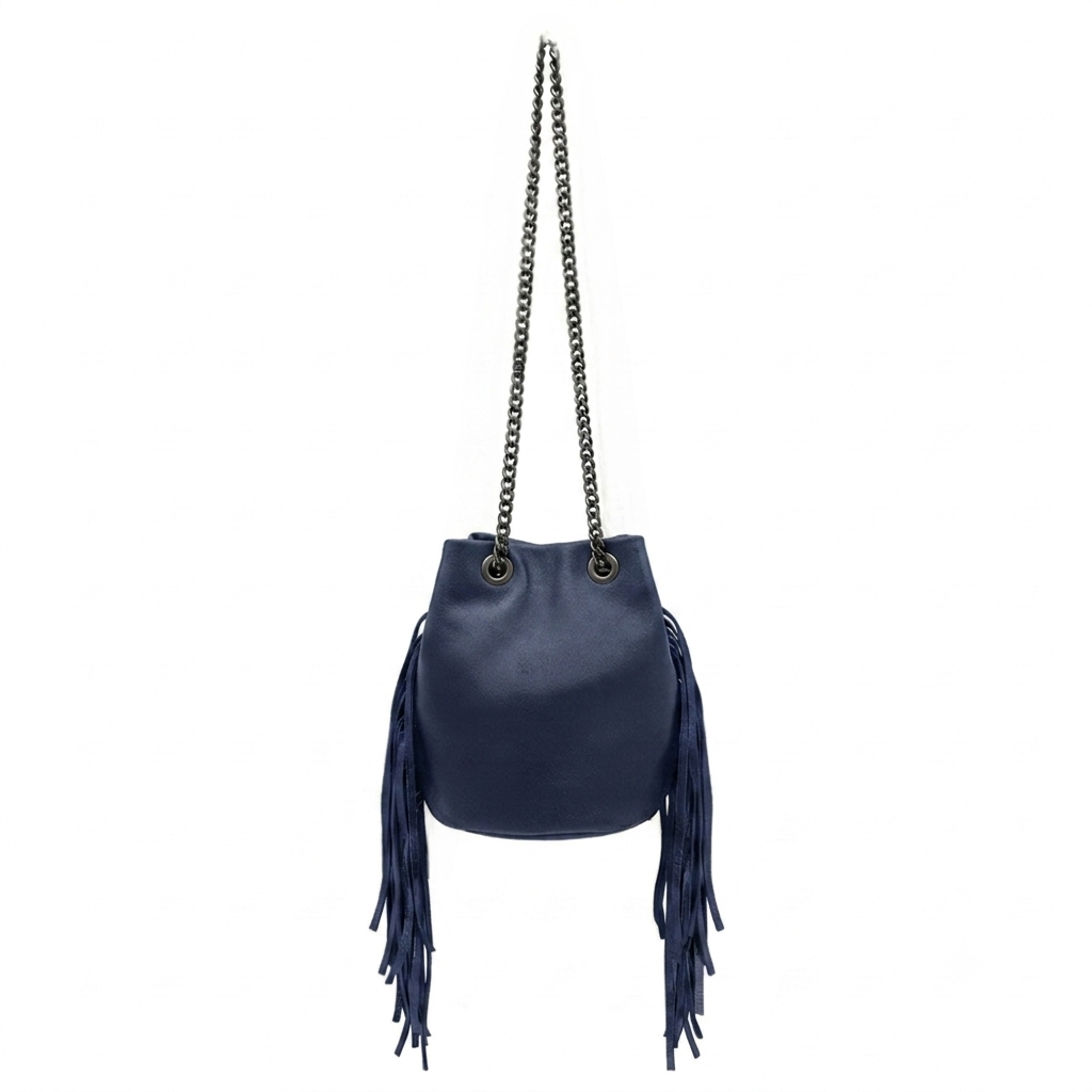 Sac bourse Anoki en cuir irisé ~ Noir