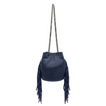 Sac bourse Anoki en cuir irisé ~ Noir