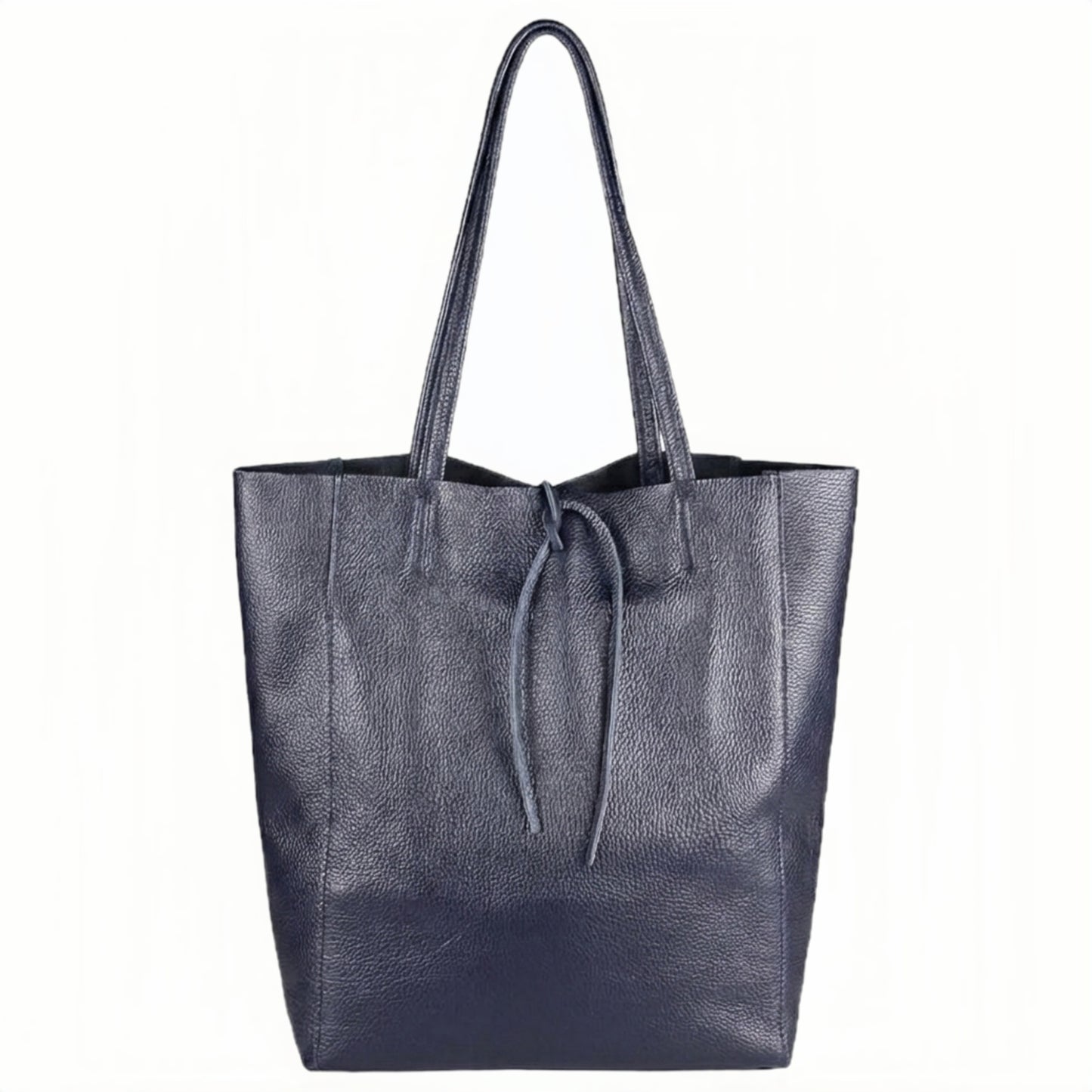Taima sac shopper en cuir ~ Bleu marine