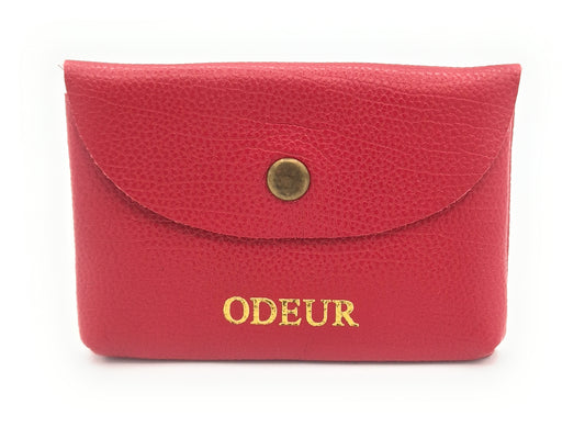 Porte-cartes Nita en cuir ~ Rouge