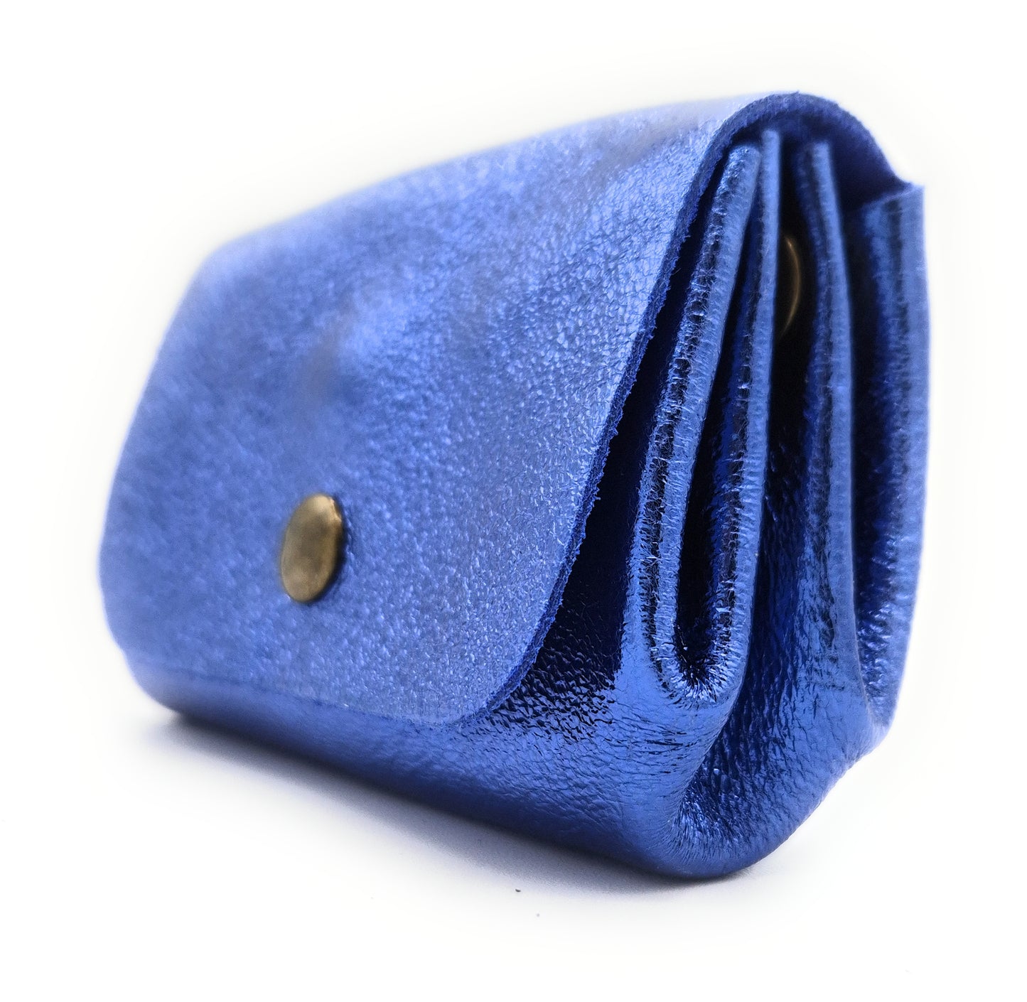 Etania Iridescent Leather Purse ~ Royal Blue 