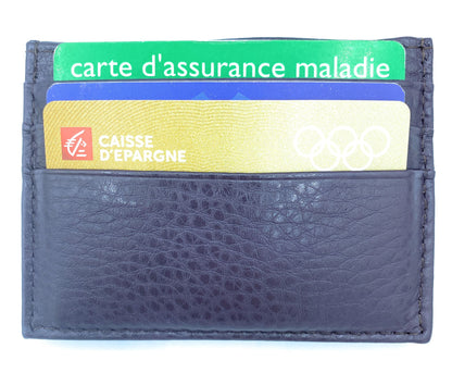 Istu leather card holder ~ Aubergine