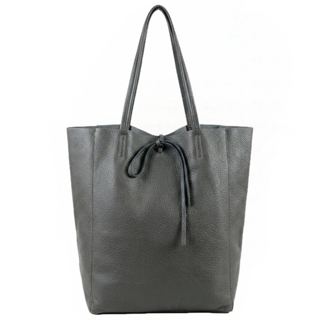 Taima sac shopper en cuir ~ Gris foncé