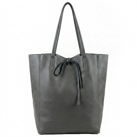 Taima sac shopper en cuir ~ Gris foncé