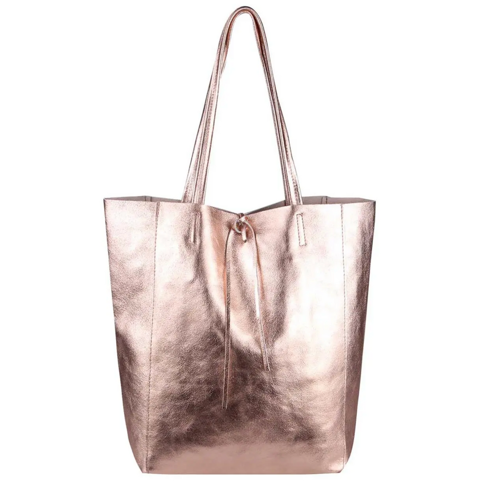 Taima sac shopper en cuir irisé ~ Champagne