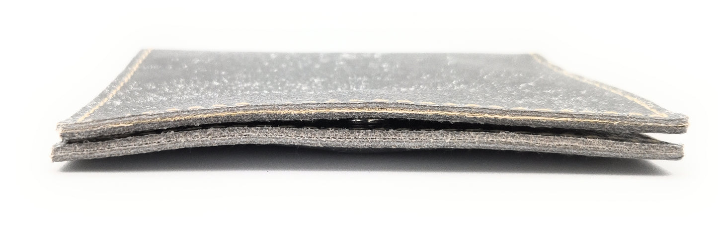 Porte-cartes Asha en cuir irisé italien ~ Argenté