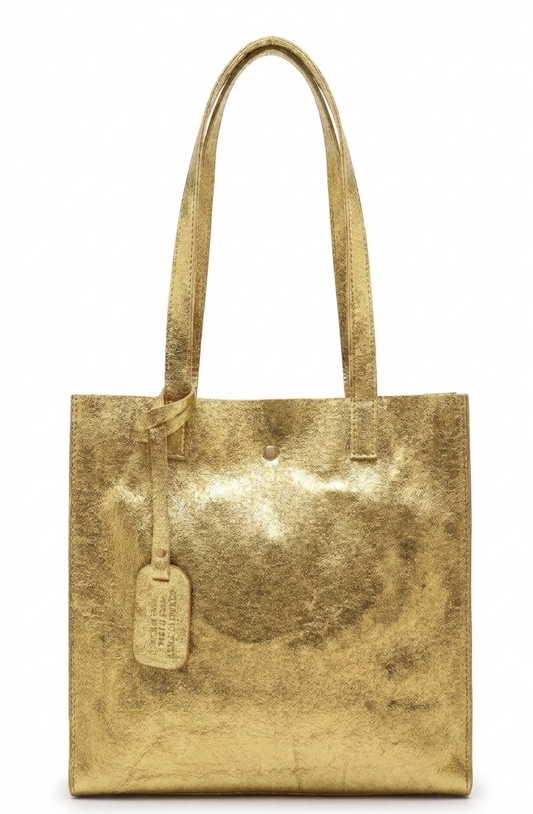 Sac shopper Dena en cuir irisé ~ Doré