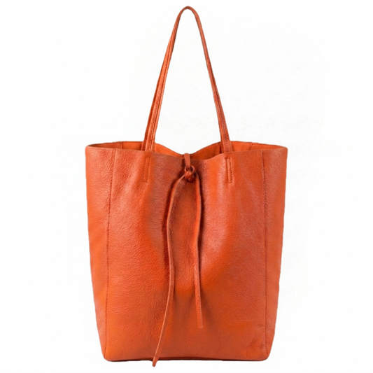 Taima sac shopper en cuir ~ Orange