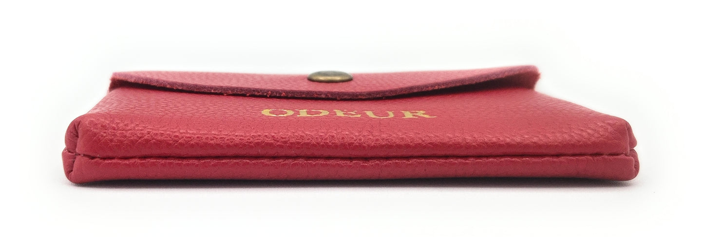 Porte-cartes Nita en cuir ~ Rouge