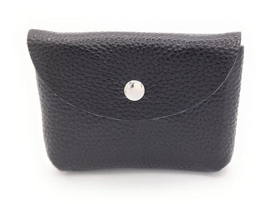 Porte-cartes Kanda en cuir ~  Noir