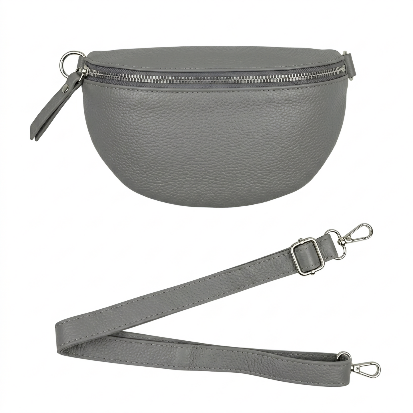 Sac banane en cuir Dyani ~ Gris