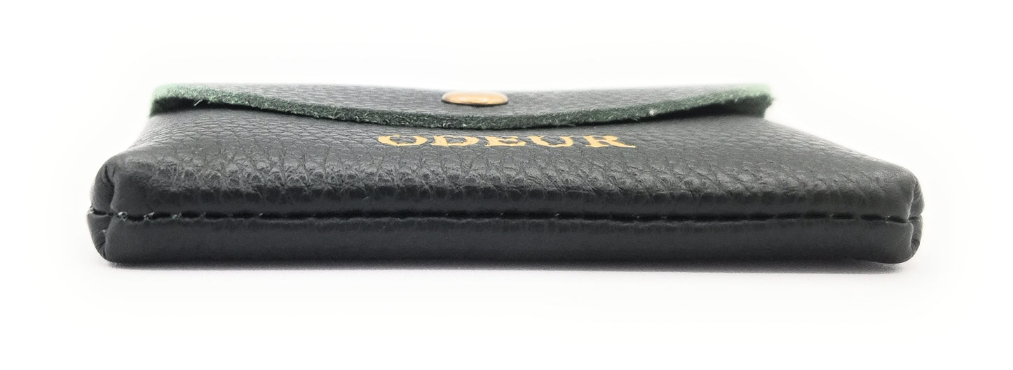 Porte-cartes Nita en cuir ~ Vert Sapin