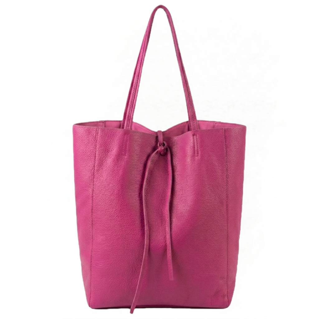 Sac shopper cuir Taima ~ Fuchsia