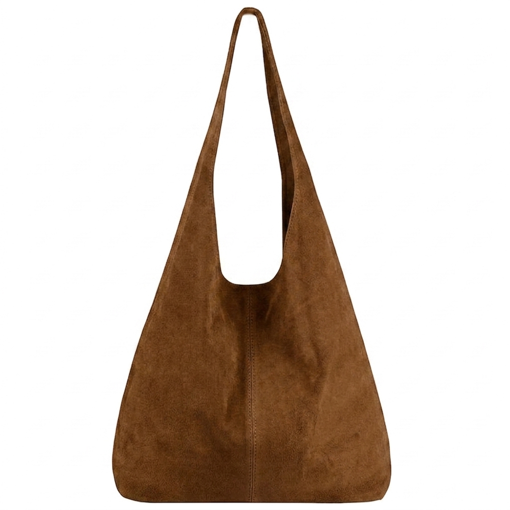Sac cabas hobo cuir suédé Lulu ~ Camel