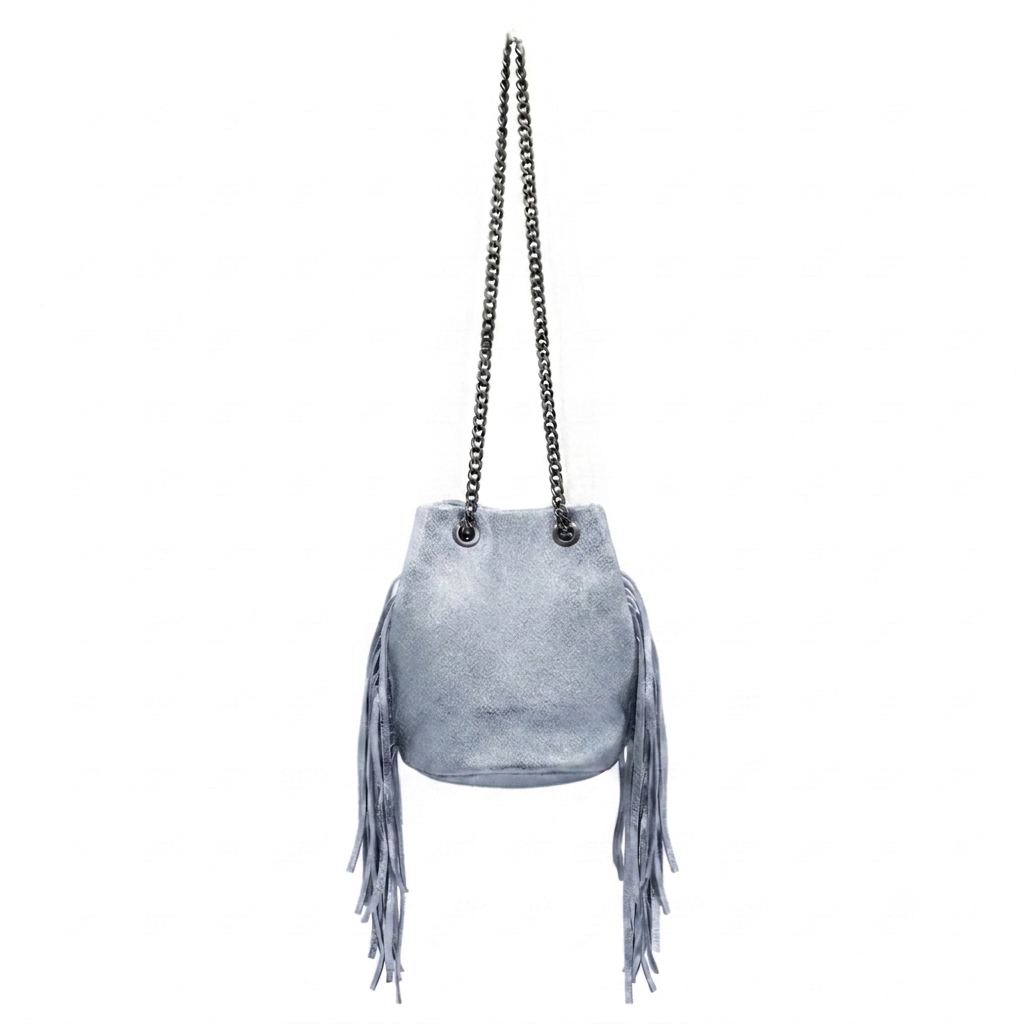 Anoki Suede Leather Purse ~ Grey
