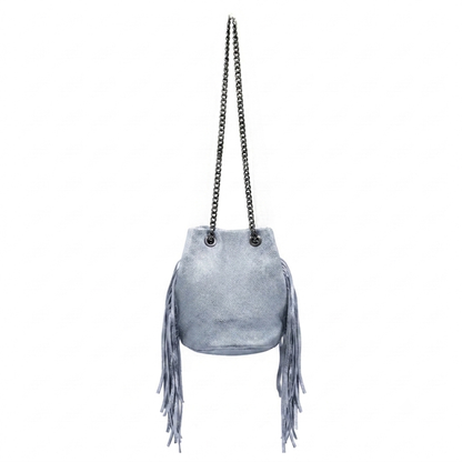 Anoki Suede Leather Purse ~ Grey