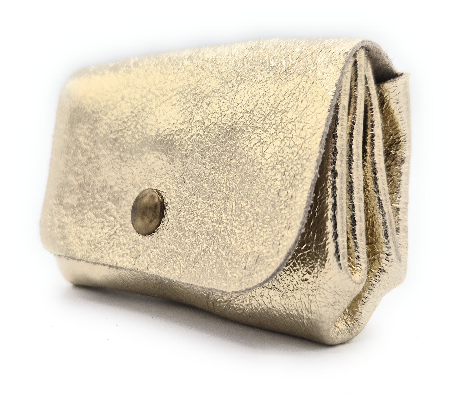 Etania Iridescent Leather Purse ~ Gold 