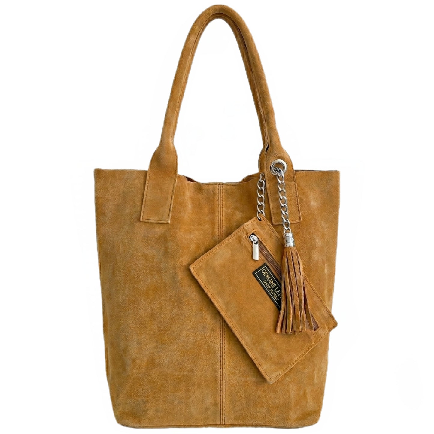 Sac shopper Aiyana en cuir suédé ~ Sable