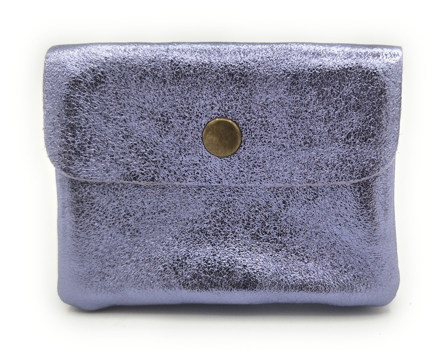 Porte-monnaie Aponi cuir irisé italien ~ Lavande