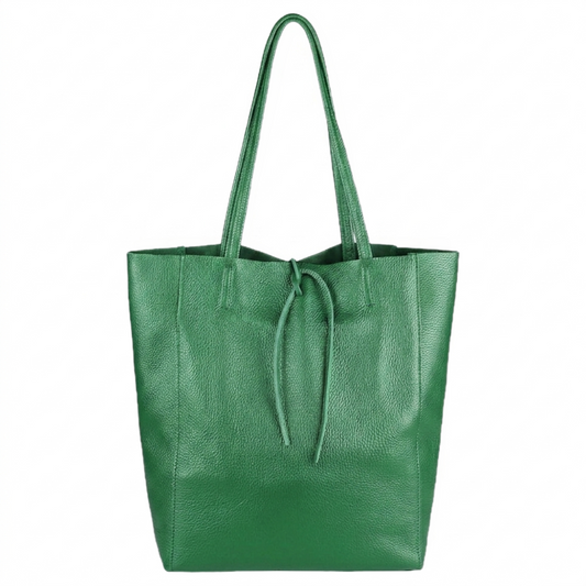 Taima sac shopper en cuir ~ Vert émeraude