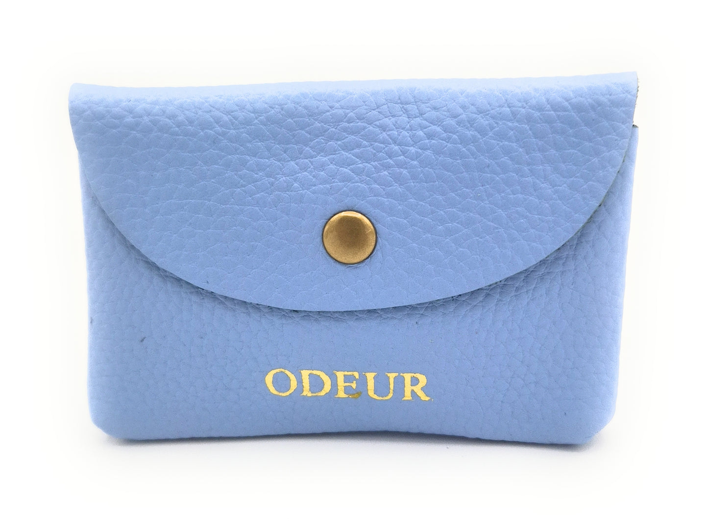 Porte-cartes Nita en cuir ~ Bleu ciel