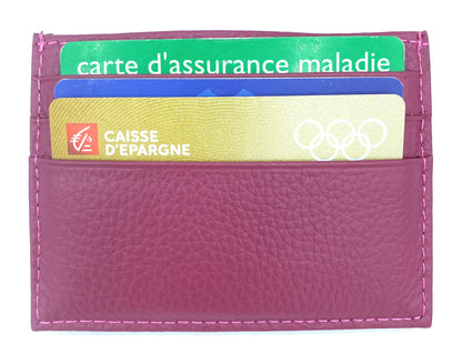 Istu leather card holder ~ Raspberry