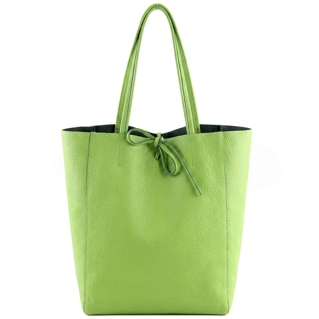 Taima sac shopper en cuir ~ Vert pomme