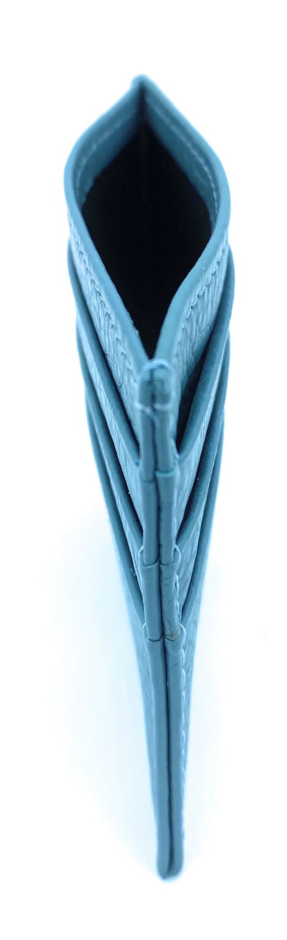 Istu leather card holder ~ Duck blue