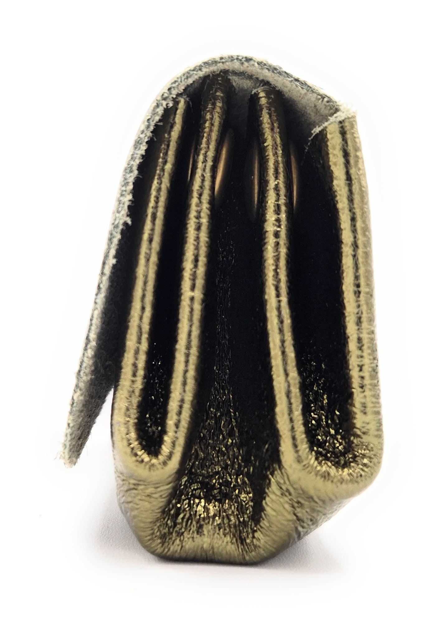 Etania Iridescent Leather Purse ~ Khaki 