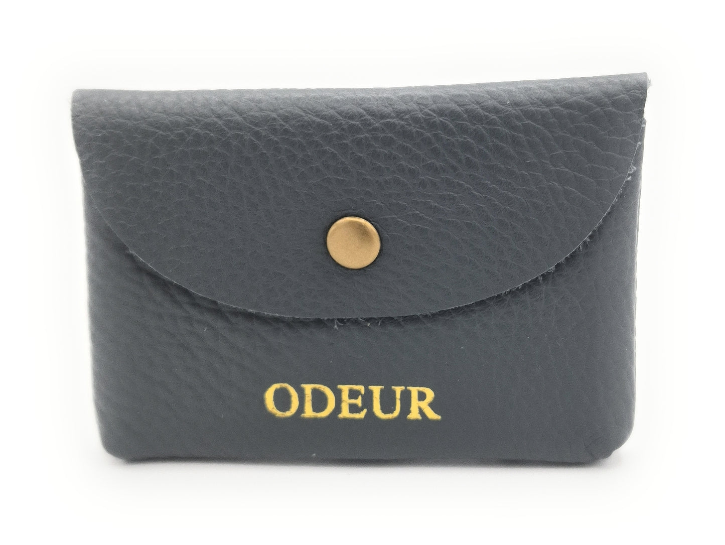 Porte-cartes Nita en cuir ~ Gris foncé