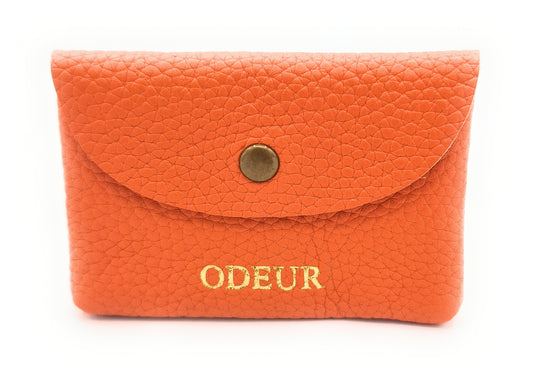 Porte-cartes Nita en cuir ~ Orange