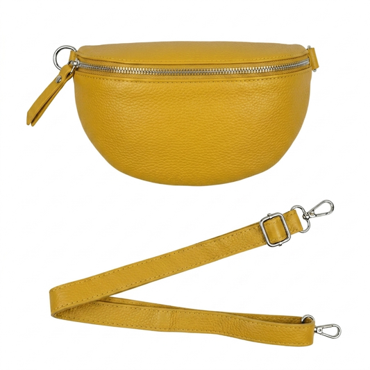 Sac banane en cuir Dyani ~ Jaune