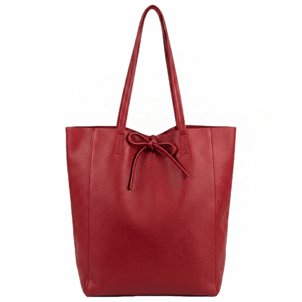 Taima sac shopper en cuir ~ Rouge
