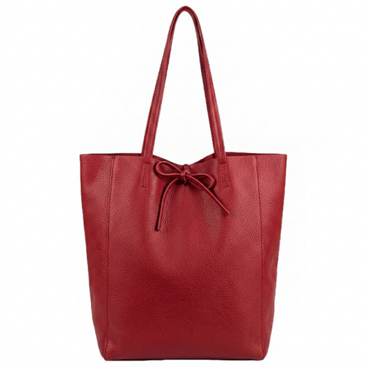Taima sac shopper en cuir ~ Rouge