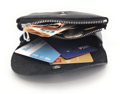 Porte-monnaie Anaba en cuir ~ Noir