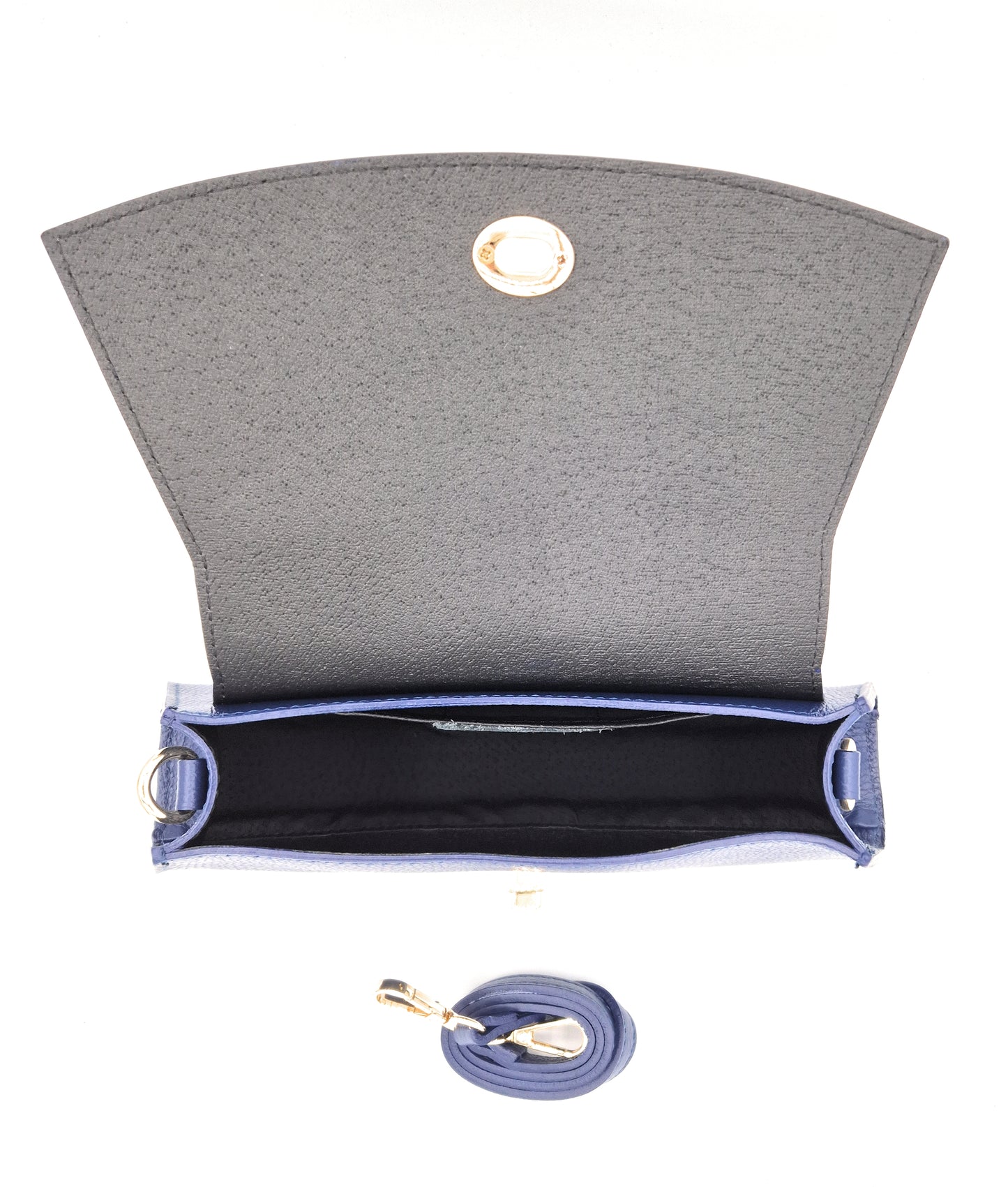 Paco Leather Half Moon Shoulder Bag ~ Royal Blue