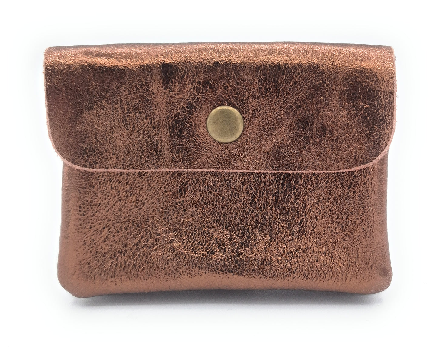 Porte-monnaie Aponi cuir irisé italien ~ Bronze