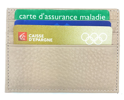 Istu leather card holder ~ Beige