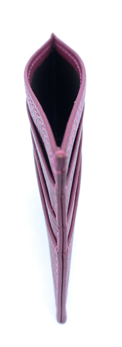 Istu leather card holder ~ Raspberry