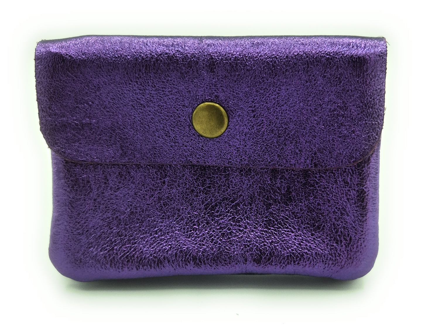 Aponi iridescent leather purse ~ Purple