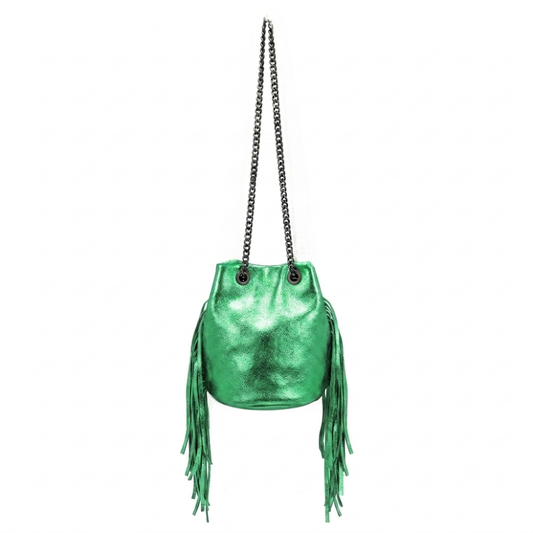 Anoki Iridescent Leather Purse ~ Emerald Green