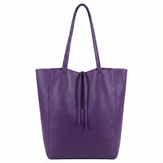 Taima sac shopper en cuir ~ Violet