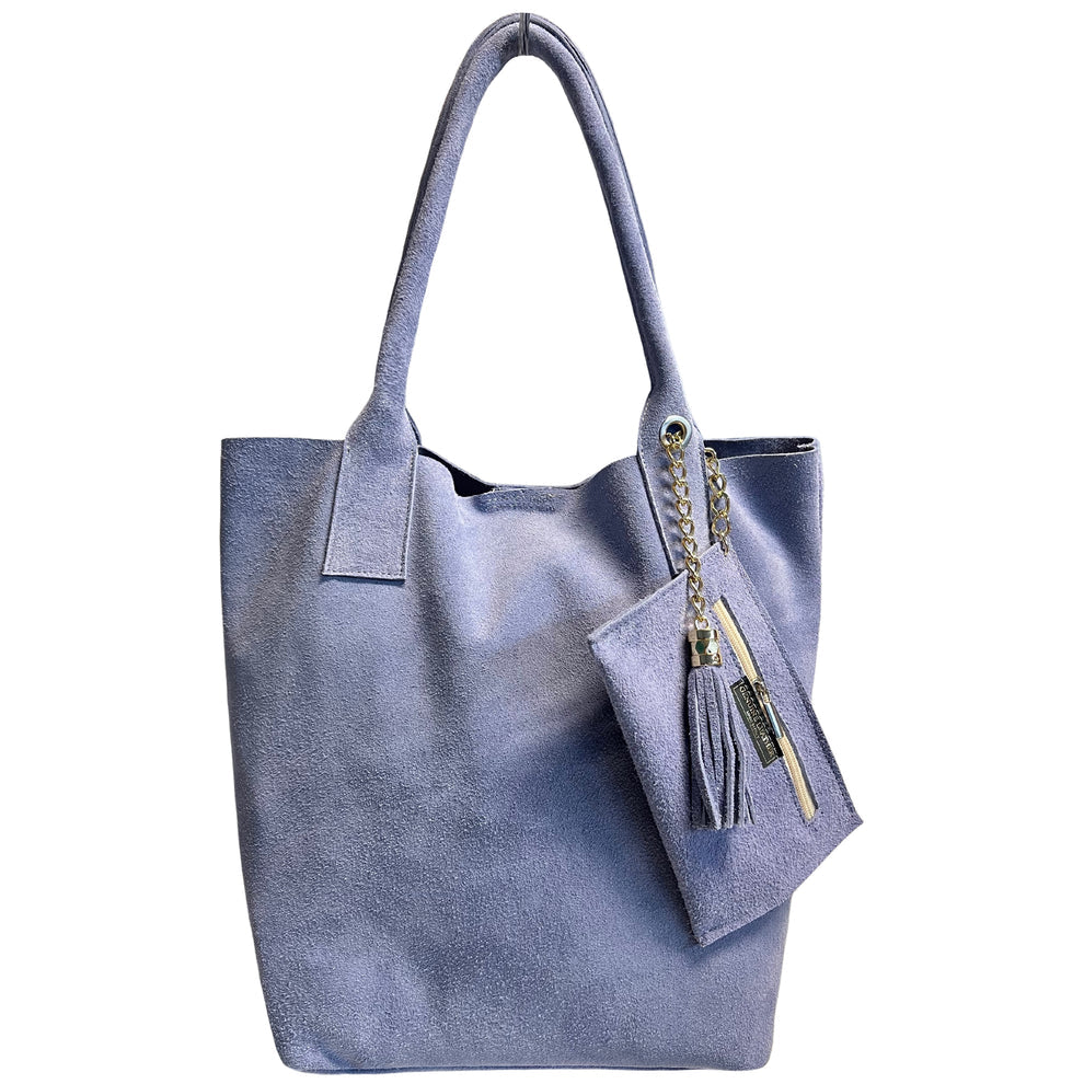 Sac shopper Aiyana en cuir suédé ~ Lavande