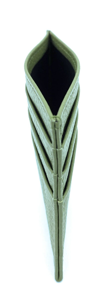 Istu Leather Card Holder ~ Olive Green